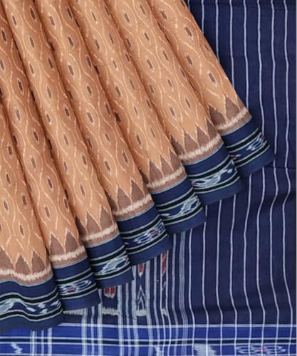 Image of Nuapatna Cotton Saree of Odisha Ikkat Orissa Traditional Handloom Sari | Bomkai | Pata | Nuapatana | sambalpuri saree | khandua patta sare | without Blouse S9