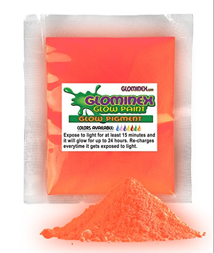 1 oz Glow in The Dark Pigment Powder Paint for Color Run, Paint War, & Neon Parties - Red
