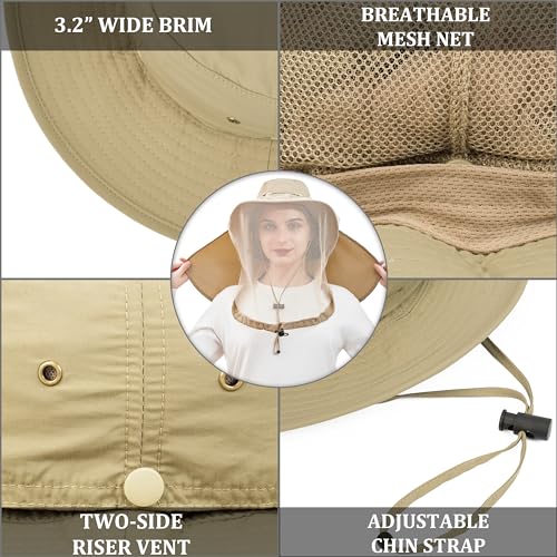 Image of Palmyth Head Net Hat, Sun Hat Safari Hat