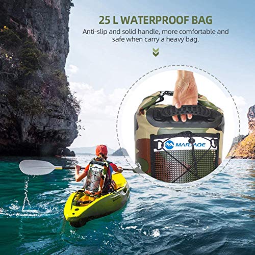 Waterproof Dry Bag, BicycleStore 25L Backpack Sack Storage Bag with Long Adjustable Shoulder Strap Large Mesh Internal Pouch Dry Wet Package for Kayaking Boating Canoeing Fishing Camping Snowboarding - Thumbnail 3
