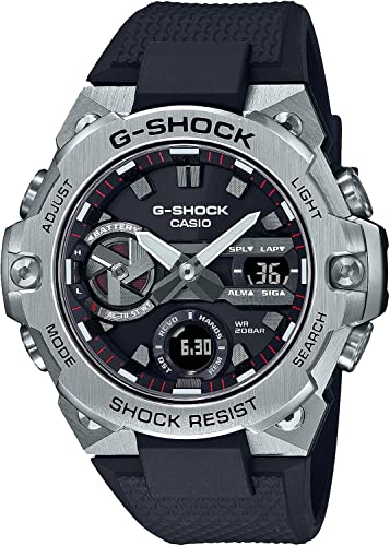 CASIO �J�V�I G-SHOCK �W�[�V���b�N G�V���b�N G�X�`�[�� G-STEEL Bluetooth �r���v ���v �����Y �^�t�\�[���[ �X�e�����X GST-B400-1A [���s�A���i]