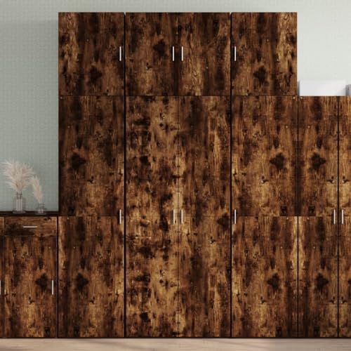 Juroupi Aparador Alto Madera de ingeniería aparador Madera Mueble Auxiliar salón aparadores para Salon Roble Ahumado 80x42,5x249 cm - 3281368