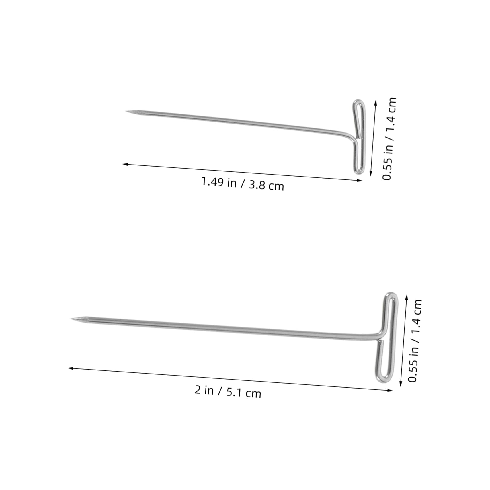 Housoutil 150pcs Metal t Pins Set Steel t Pins for Blocking Knitting Crochet Hair Styling Sewing Jewelry Display