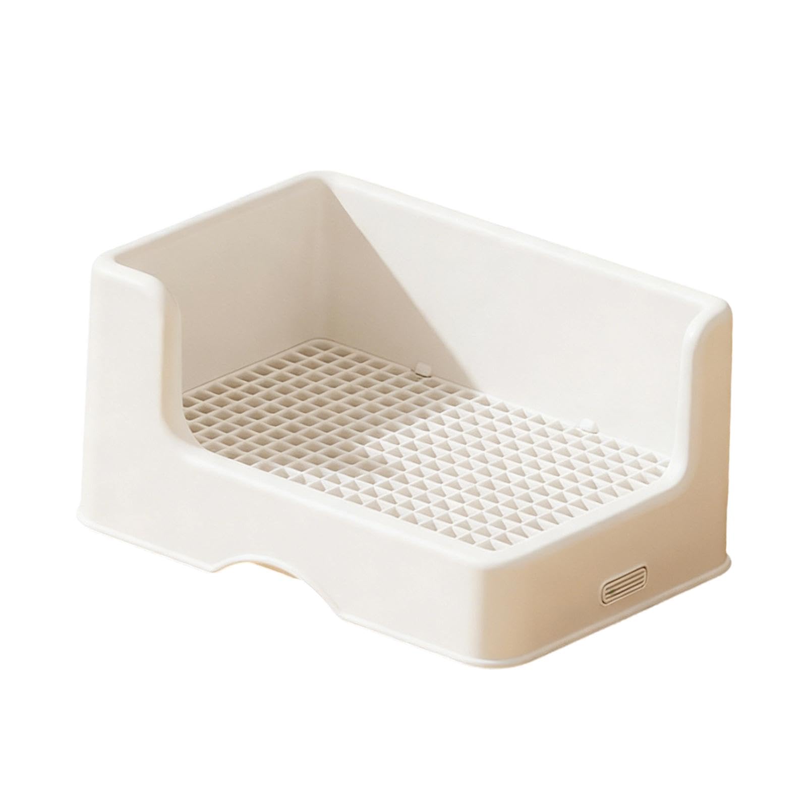 Lettiera per Coniglio con Vassoio Toilette Accessori per Gabbia Animali Piccoli Lettiera Angolare Anti-Schizzo con Bordo Alto E Fondo Antiscivolo Desi, 32x22x16cm