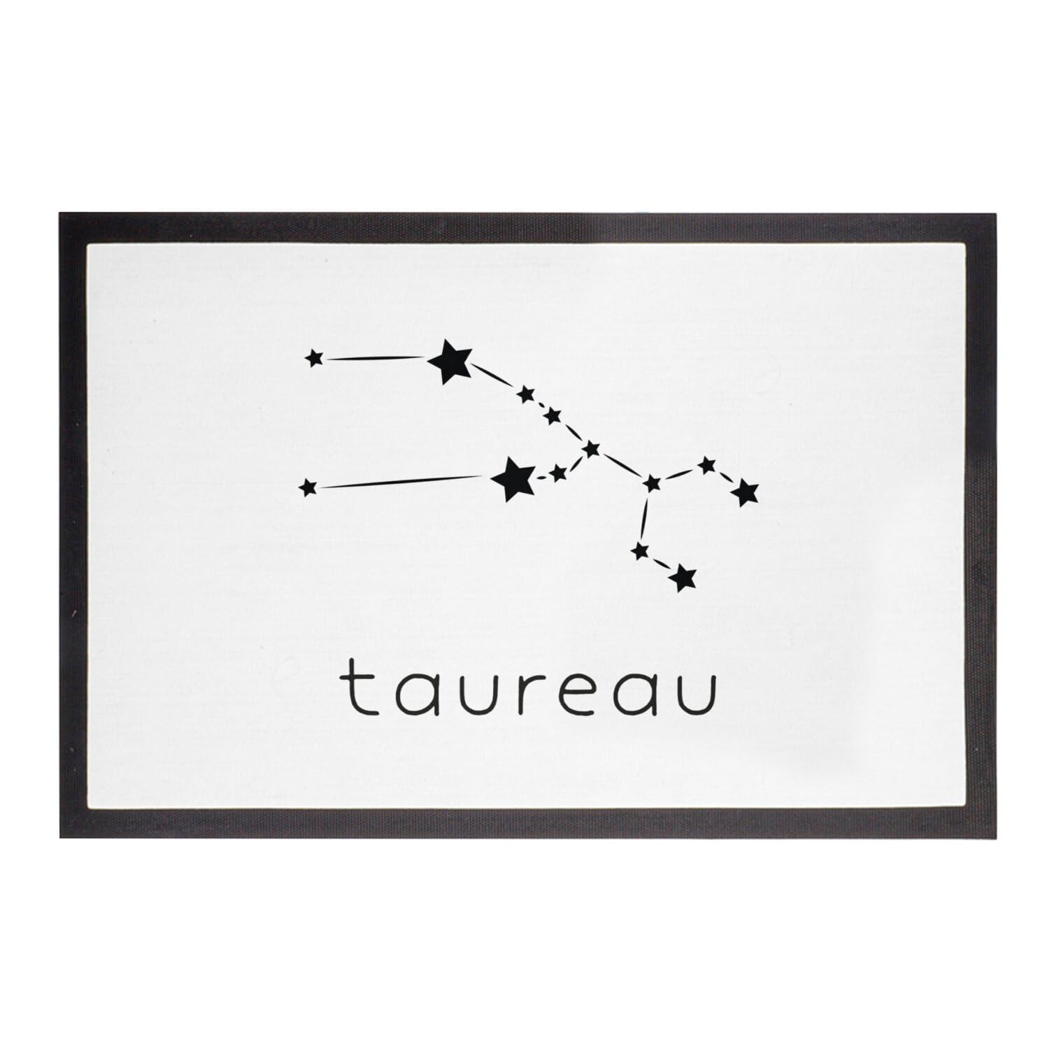 Paillasson Blanc Taureau Astrologie 60x40cm tapis constellation