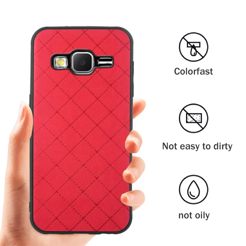 Image of Compatible with Samsung Galaxy J3 2016 /J 3 V /J36V /Sky /Amp Prime Case Rugged Thin Slim Cell Anti-Slip Fit Rubber TPU Mobile Phone Cover for Glaxay Sol J3V JV3 J36 6 J320V J320A Women Men Red