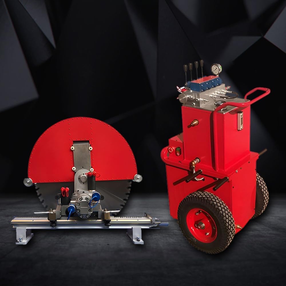 Precision Hydraulic Wall Saw for Concrete with Customizable Cutting Depth and Speed, Powerful Wall Cutter for Construction, Renovation, and Industrial Sites
