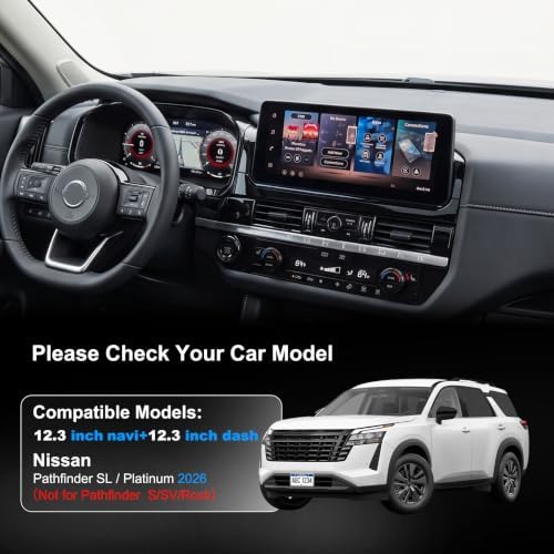 2‑Pack 12.3‑inch Screen Protector For Nissan Pathfinder 2026 Accessories — 사진 2