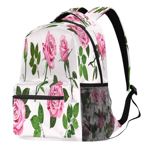 Sac à dos à motif de rose 21L TropicalLife confortable avec compartiment PC portable