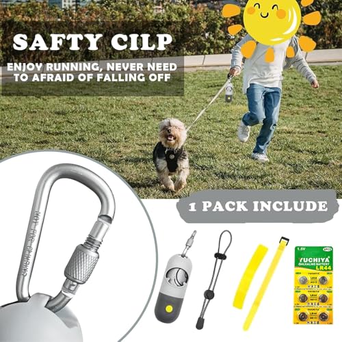 Dog Poop Bags Holder with LED Flashlight|Pet Waste Bags Dispenser for Leash|Doggie Potty Bags Container with Leak-proof Pet Trash Bags and Accessories (Light Gray, 2 Holder 30 Bags) - Thumbnail 4