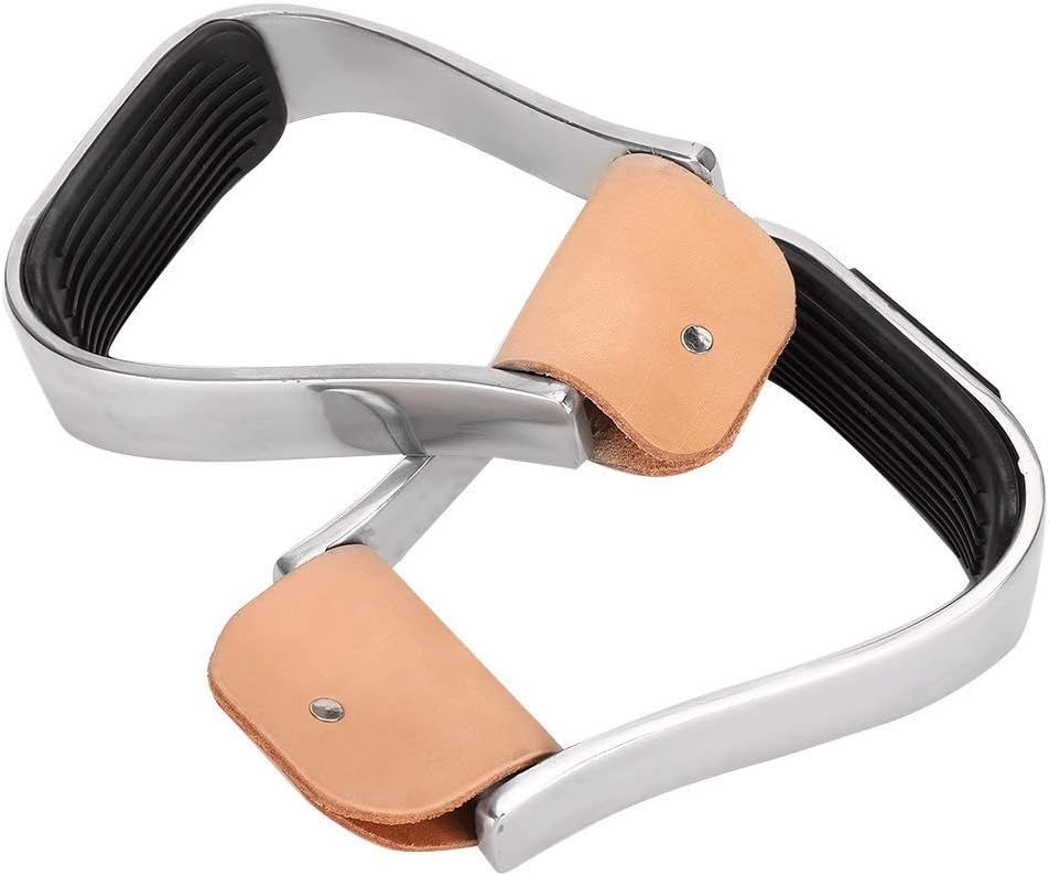 Horse Riding Stirrups, Western Horse Saddle Tack Overshoe Aluminum Lightweight Anti Slip Horse Riding Stirrups, for Equestrian Saddle