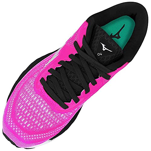 Tênis Mizuno Wave Sky 4 Feminino 4145524-3926, Cor: Rosa/preto, Tamanho: 36
