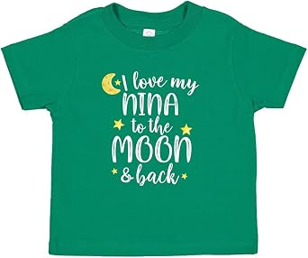 I Love My Nina to The Moon and Back Baby Bodysuit One Piece Toddler T-Shirt Spanish Godmother Madrina Gift