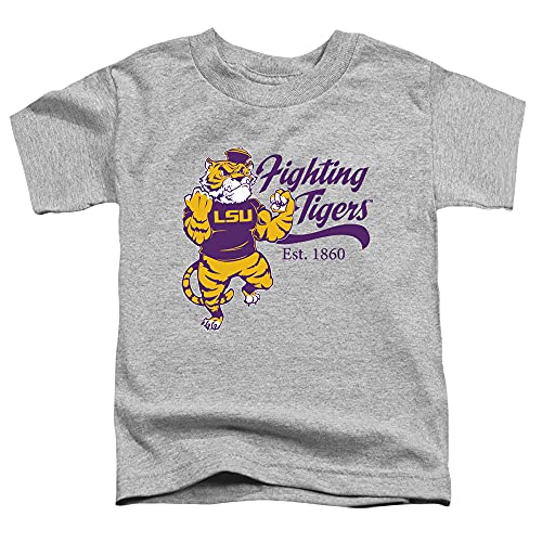 Louisiana State University LSU Official Mike The Fighting Tiger Unisex Toddler T Shirt,Athletic Heather, 3