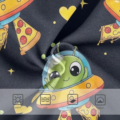 Toddler Panties, Cute Green Aliens Pizza Girls Underwear Cotton, 2–8 Years3