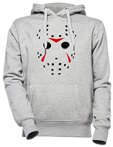 Hockey Máscara Unisexo Hombre Mujer Sudadera con Capucha Gris Unisex Men's Women's Hoodie
