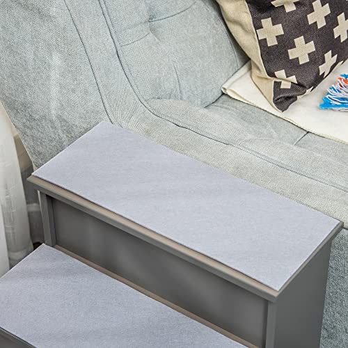 PawHut Haustiertreppe 4-stufige Hundetreppe Katzentreppe Einstiegshilfe mit Rutschfester Matte Haustierleiter für Auto Bett Sofa Grau 40 x 59 x 54,2 cm