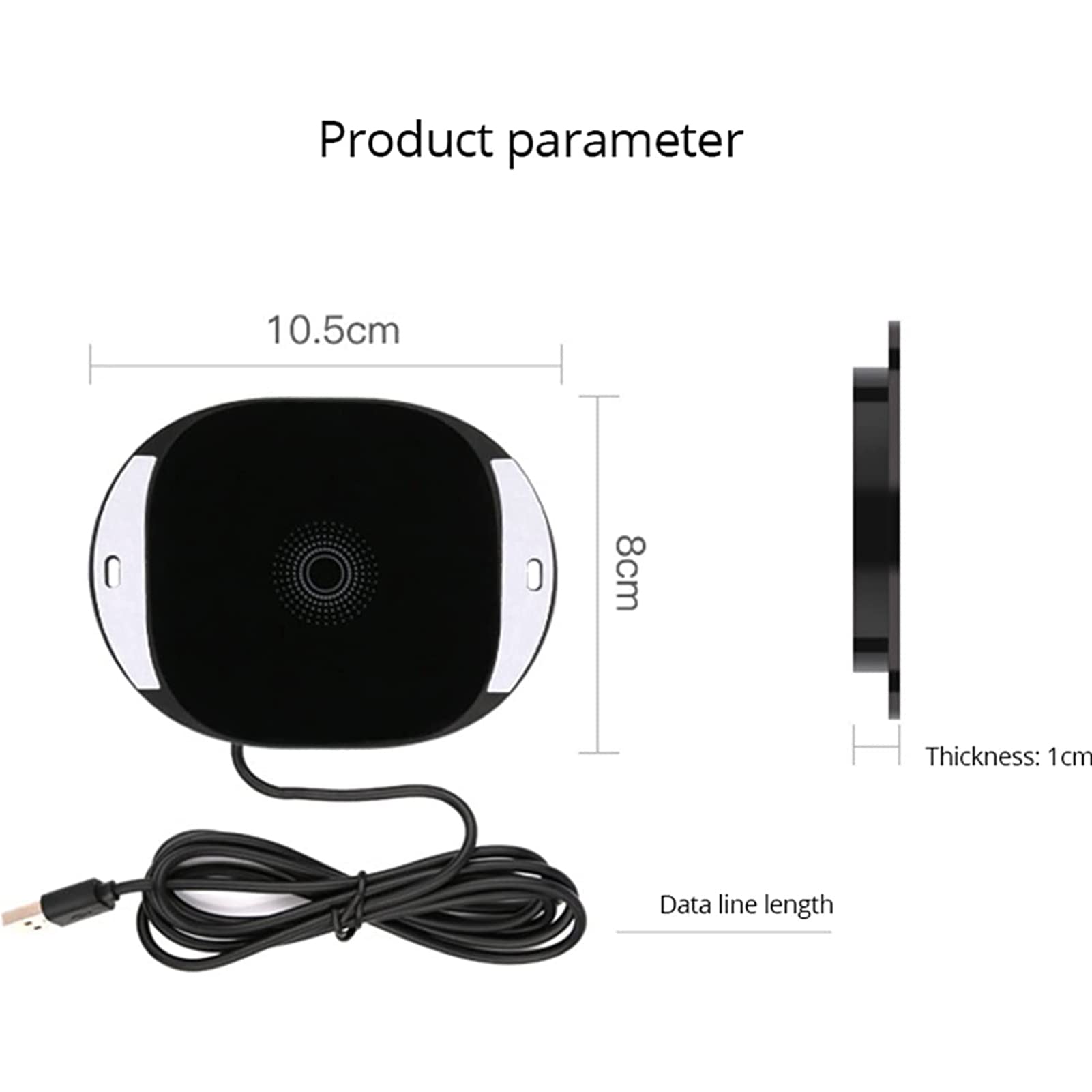 Cargador Inalámbrico Invisible, Cargador De Teléfono Inalámbrico De Larga Distancia Oculta De 10-20 Mm, Debajo De La Almohadilla De Carga Inalámbrica De Muebles De 10w