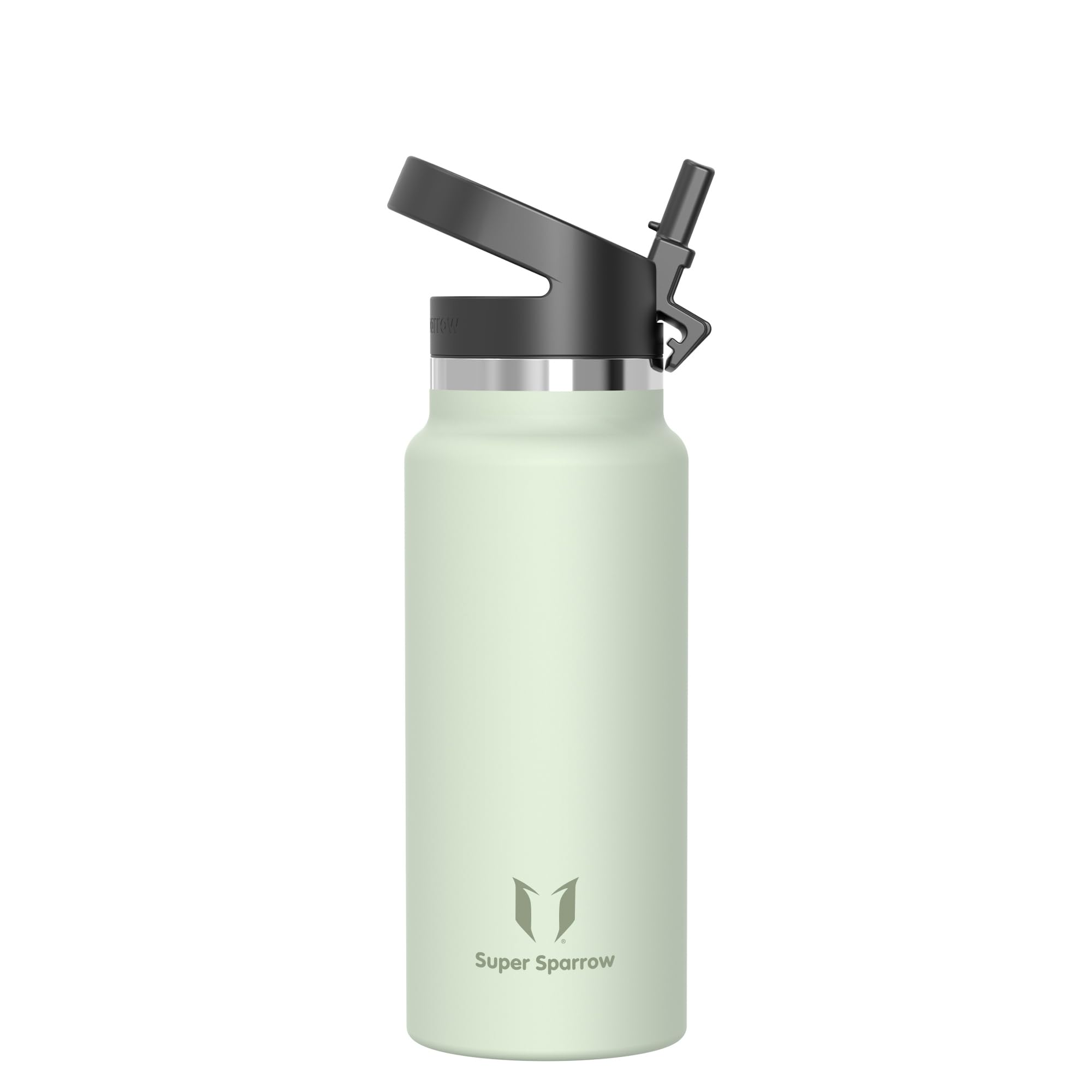 Super Sparrow Borraccia Termica - 500ml, 750ml, 1000ml, 1.2L, 1.5L- SwivelSip Inox Bottiglia - Senza BPA Borracce Termiche, Borraccia Ergonomica per Bambini, Sportiva, Bici, Campeggio, Palestra