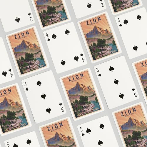 Baraja de Poker Zion National Park Lantern Press miniatura 4