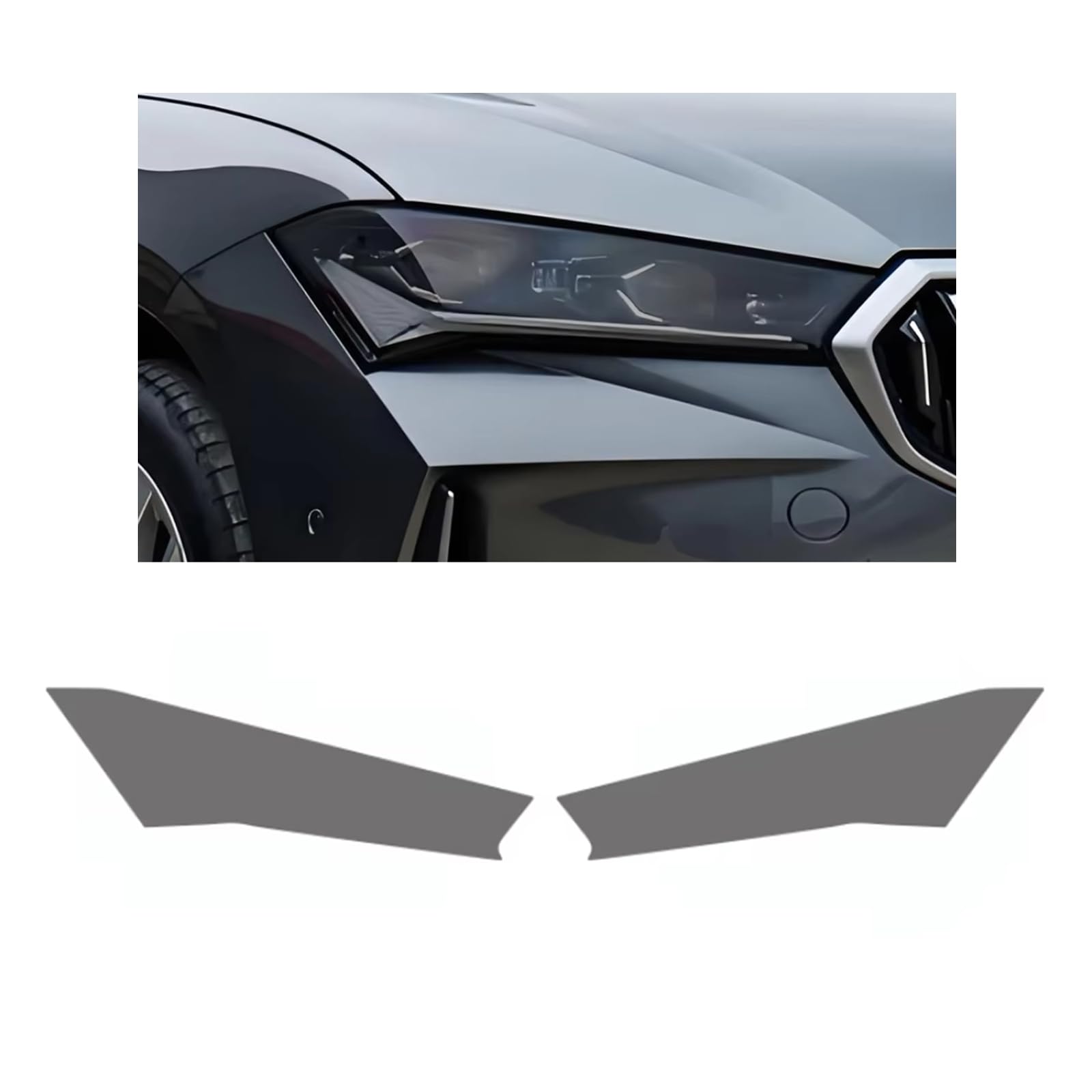 Headlight Film for Skoda Superb MK4 2026, 1Set Transparent/Smoke Black Car Headlight TPU Protective Film