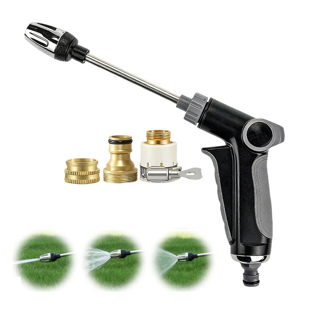 2026 New Power Jet Water, Turn Any Hose Into A High-Pressure Water Cleaning Jet, Adjustable High Pressure Hose with Three Spray Modes, Multi Function Watering Sprayer for Cleaning Yard Pets Car (B)