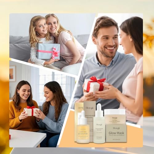 3 Stück Concentrated Booster,Koffein Augenserum Anti-Aging,Glow Mask mit Kaffeeöl,Gesichtspflege Set,Augenserum Augenringe Entfernen,Reduziert Sichtbare Poren, Tiefenreinigung und Feuchtigkeitspflege