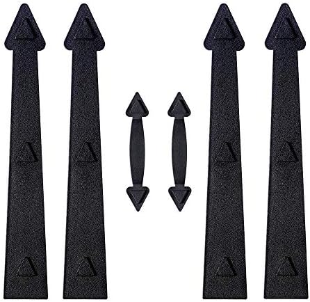 skysen Magnetic Garage Door Decorative Faux Hinges Handles Accents Hardware Kit Black(cxckls)