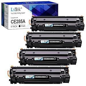 LxTek CE285A Compatibel Toner Vervanging voor HP 85A CE285A voor HP LaserJet PRO P1102W P1102 P1106 M1132MFP M1217NFW M1212NF M1132 P1100 M1136 M1210 M1212 M1213NF (4 zwart)