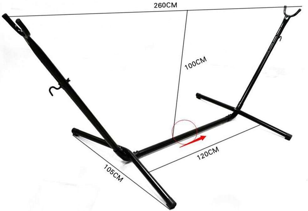 Space Saving Steel Hammock Stand 9' Outdoor Patio Portable with Carrying Case
