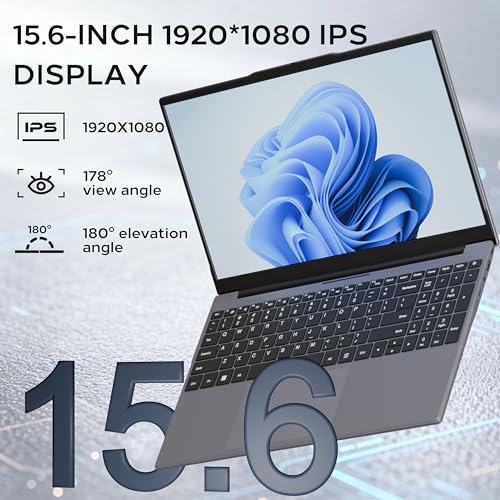 Image of Phatom 15.6 inch FHD Laptop Computers, Compatible with Windows 11, Core M3 (Beats Pentium, Celeron), Cooling Fan, 4GB RAM, 128GB SSD, Up to 2TB, HDMI, for Business, Student