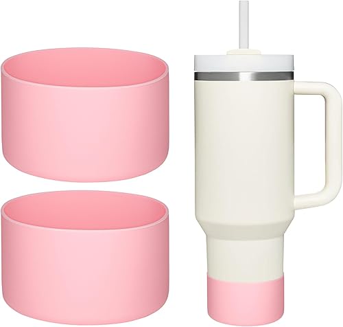 Vista 115 de WK IEASON 2 Pcs Tumbler Bottom Protector Boot for Stanley Quencher Adventure 40oz & Stanley IceFlow 20oz 30oz, Stealth Landing-2.83inch Bottom