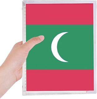 Caderno de folhas soltas com a bandeira nacional das Maldivas