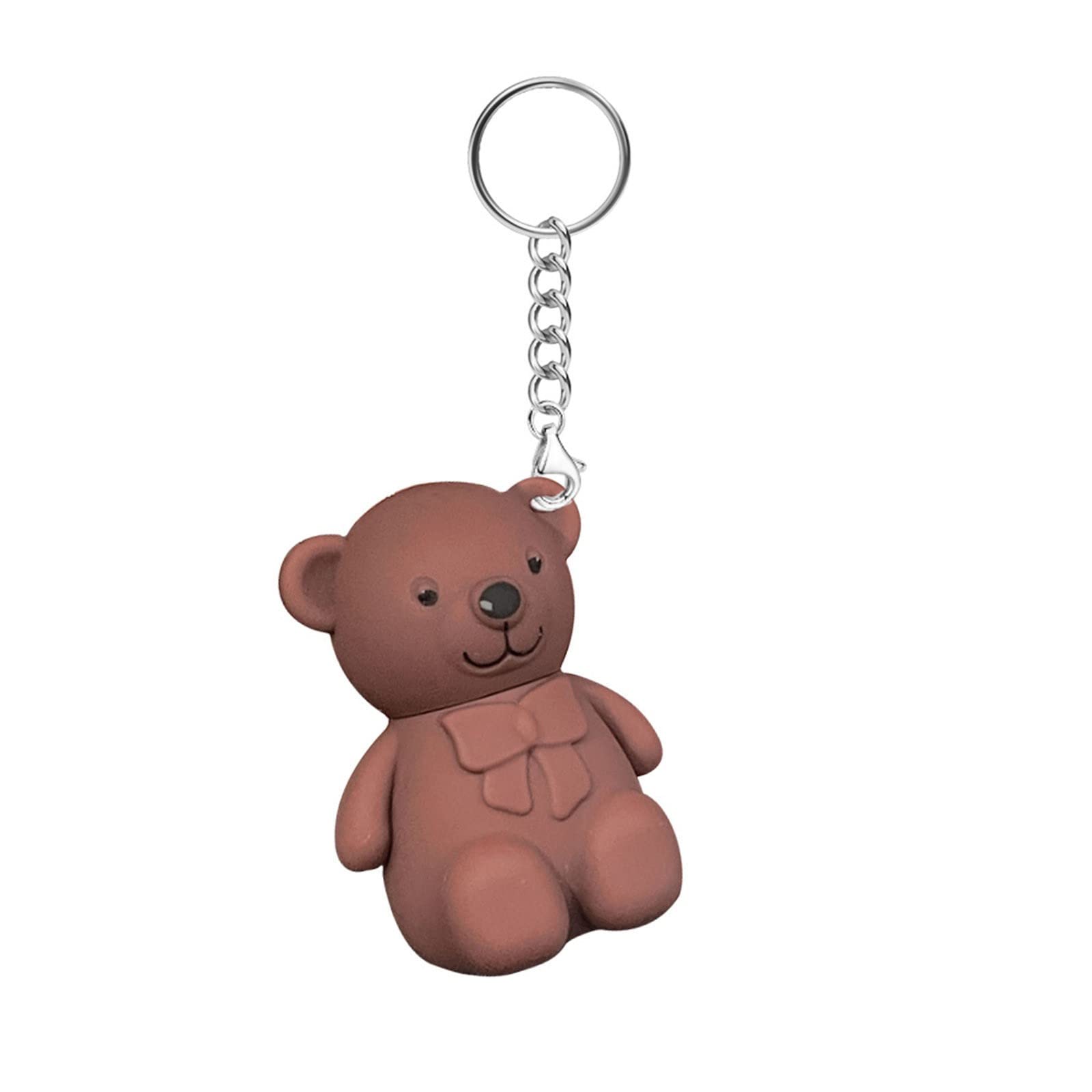 2 In 1 Key Chain Bear Lipstick,Waterproofs Lip Gloss,Long Lasting Portable Cute Bear Beauty Makeup for Birthday Valentine's Day Christmas Thanksgiving Holiday Gifts