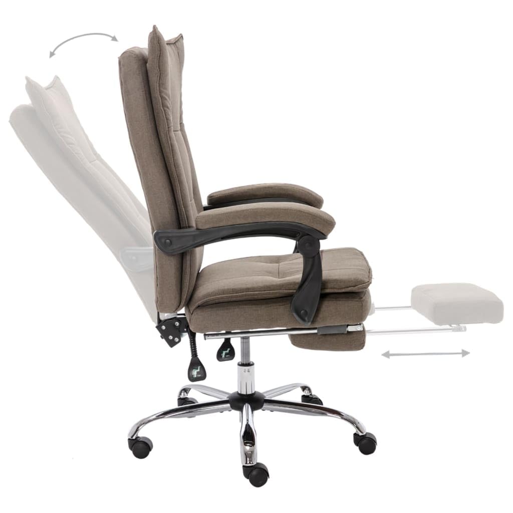 Sedia da ufficio ergonomica con funzione reclinabile e poggiapiedi, sedia da scrivania regolabile in altezza, sedia direzionale in tessuto, sedia girevole con schienale alto, per casa