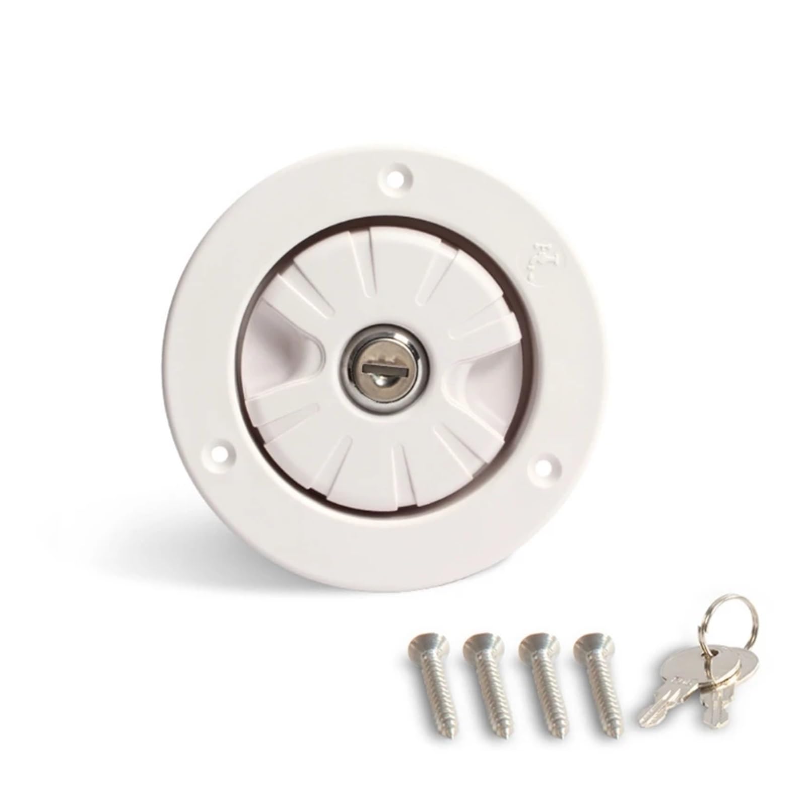 Edede Bianco Rv Fresh Water Fill Hatch Cover With Keys Inlet Part Filter Lockable For Boat Camper Trailer Caravan Accessories(Bianco)