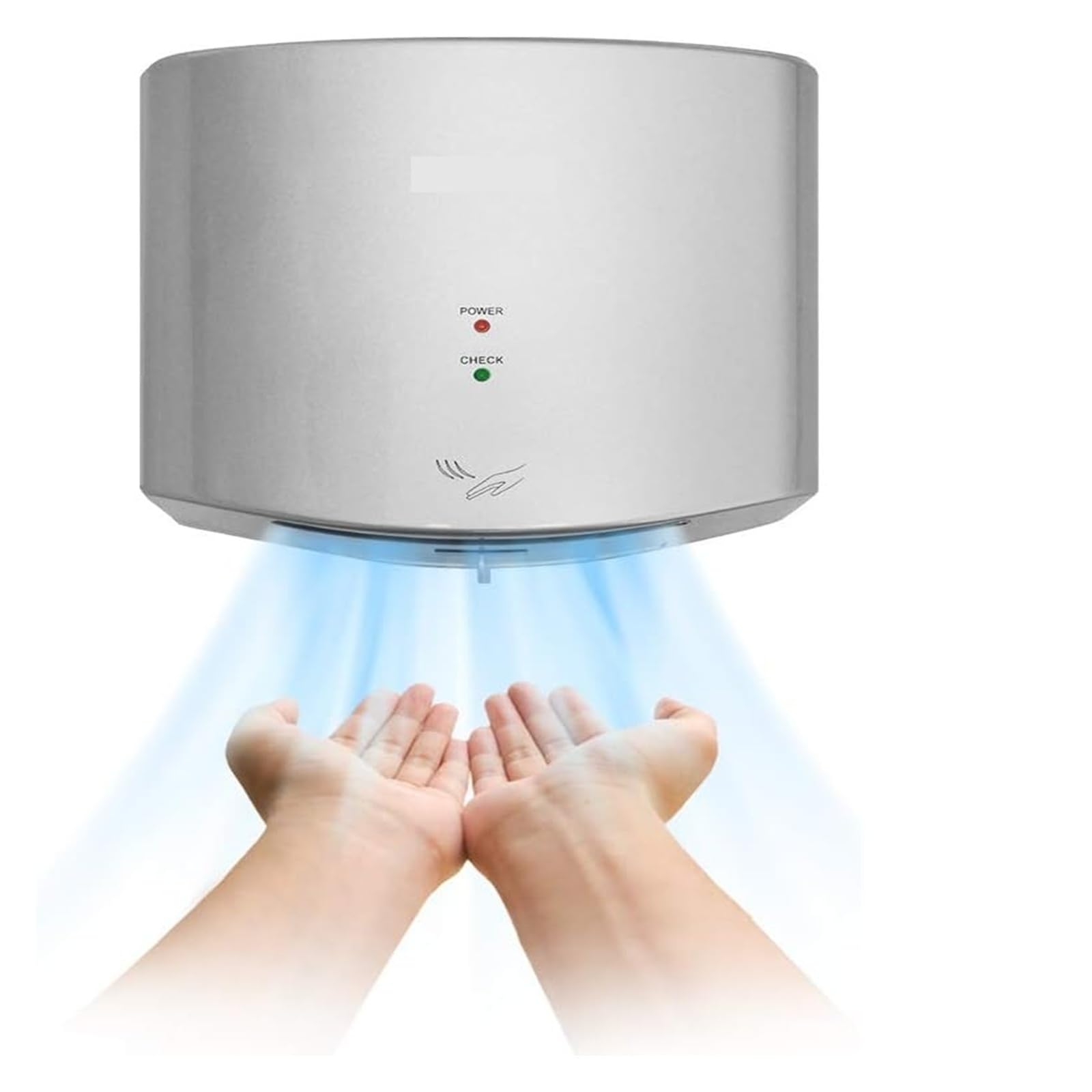 LNHHG Automatic Touchless Hand Dryer Compact Hand Dryer 1400W Silver Energy-Efficient