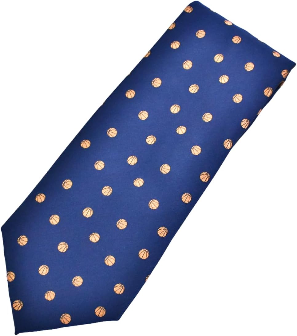 Maker V Men's Basketball Necktie, Basketball Tie, Basketball Coach gift, Basketball Team Gift image 2