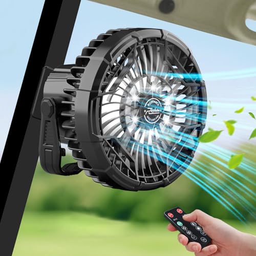 Roykaw 10400 mAh Magnetic Golf Cart Fan Portable Rechargeable Battery