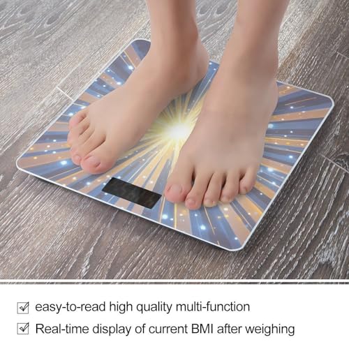 Báscula Digital de Baño FekiLoot con Plataforma Amplia y Display LED miniatura 5