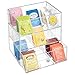 Produktbild mDesign Küchen Organizer mit 3 Schubladen  Aufbewahrungsbox für Teebeutel, Kaffeepads, Süßungsmittel und mehr  Teekiste aus Kunststoff  durchsichtig