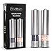 Battery Operated Salt and Pepper Grinder Set with Mill Tray & Light Function - Electric, Stainless Steel, Adjustable Coarseness