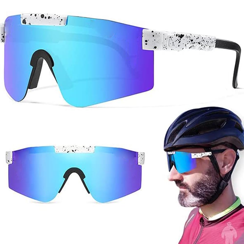 LONUOCycling Glasses, Polarized Sports Sunglasses Mens Womens UV400 Protection Outside Riding Running Fishing Glasses