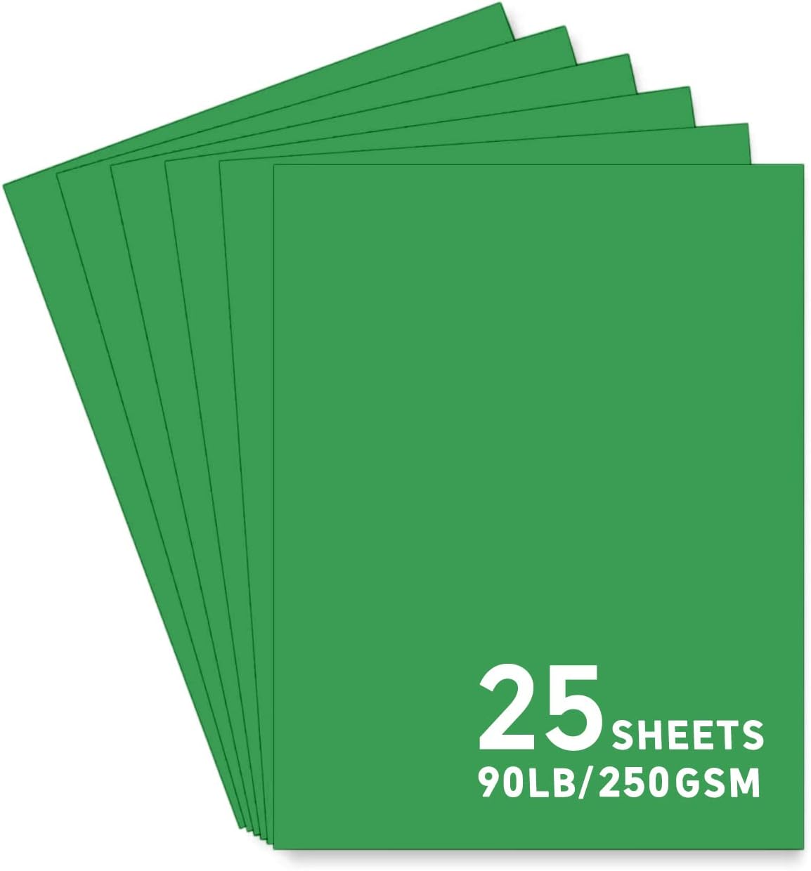 25Sheets Green Cardstock Paper, 8.5 x 11 Card stock for