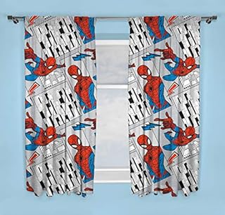 Spiderman Official Curtains | Flight Childrens Bedroom Curtains | Perfect For Any Childrens Bedroom (54 Inch), DUSFGH54001UK