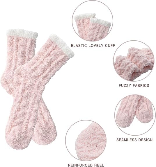 Image of Avisky Slipper Socks Fuzzy Socks for Women Warm Fuzzy Socks Sleep Cozy socks Fluffy Socks Winter Cozy Socks for women
