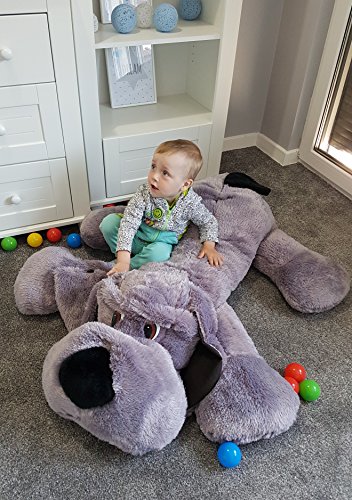 Baby Pluesh XXL Hund Teddybär Plüsch Kuschel Stoff Plüsch Riesen Teddy Bär Groß, grau