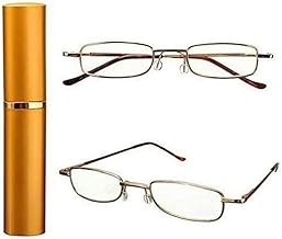 RIDHIMA Compact Pocket Reading Glasses +1.00–+4.00, Multicolor Foldable Metal Frame, Ultra Lightweight Unisex Readers with Portable Pen-Style Case (multicolour)