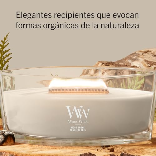 Image of WoodWick Scented Candle | Ellipse Candle | Wood Smoke | Perfect Gifts for Women