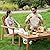nevilywood Stackable Adirondack Chair - All-Weather HDPE Outdoor Patio Chair - Durable and Space -Saving Design for Easy Storage - Ideal for Porch, Lawn, or Garden-Teak